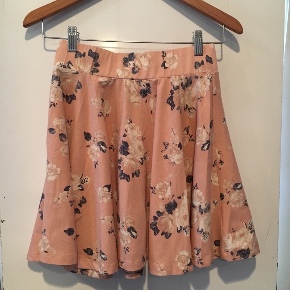 Pink Floral Urban Outfitters Skater Skirt